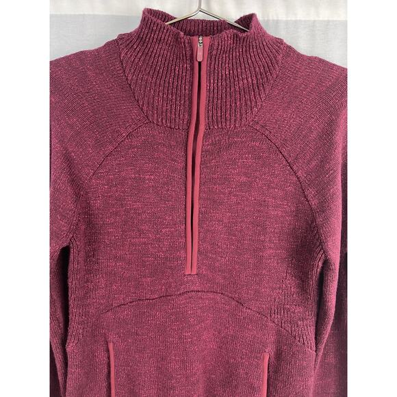 Lululemon Sweater Summit Stride Half Zip Pullover Deep Rouge Travel Athleisure - Picture 4 of 8